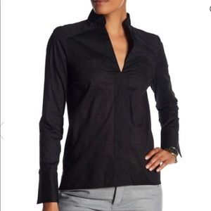 Vertigo Poplin Back ZIP Blouse